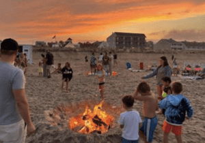 Bonfires on the Beach in Dewey